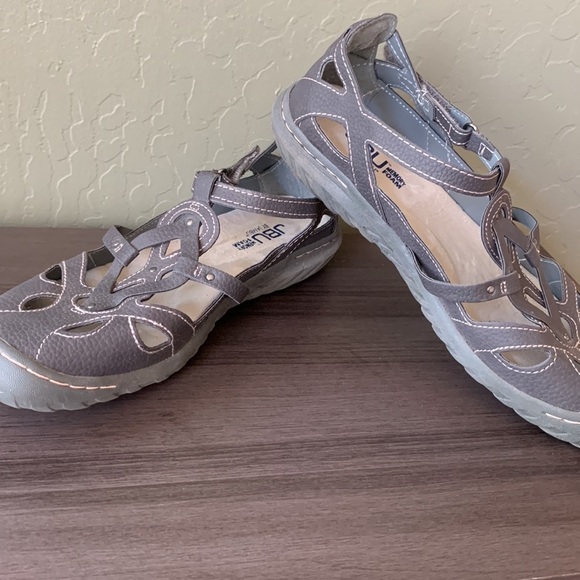 JBU JAMBU Sydney Gray Mary Jane Vegan Faux Leather Sandals Size 8.5 - Picture 8 of 10